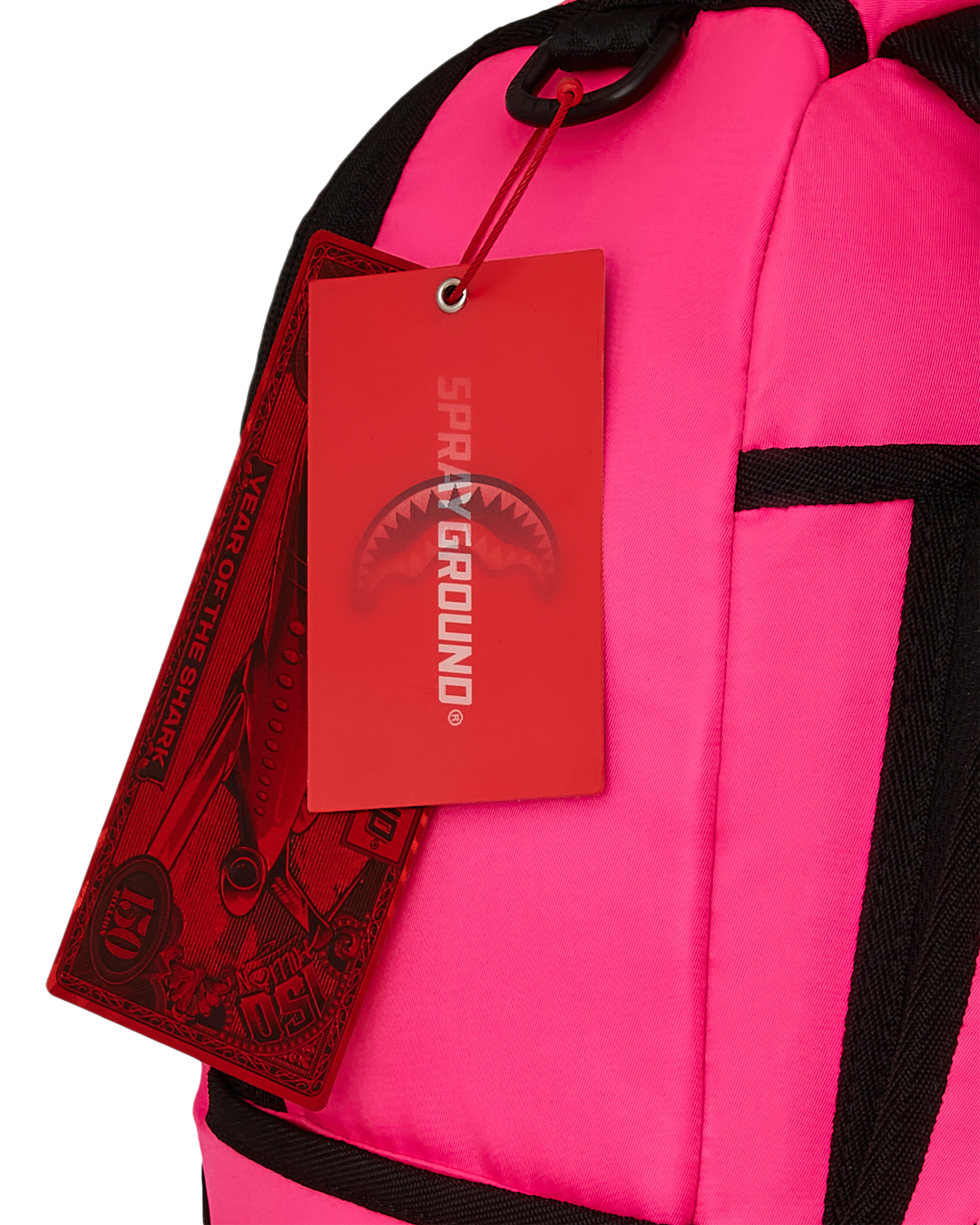 SPRAYGROUND® BACKPACK SHARK CENTRAL NYLON HOT PINK