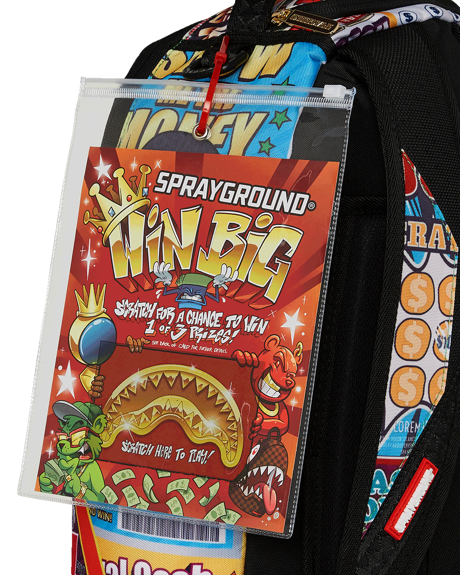 SPRAYGROUND® BACKPACK BIG MONEY BIG MONEY (WITH SCRATCH OFF PLAYING CARD) BACKPACK