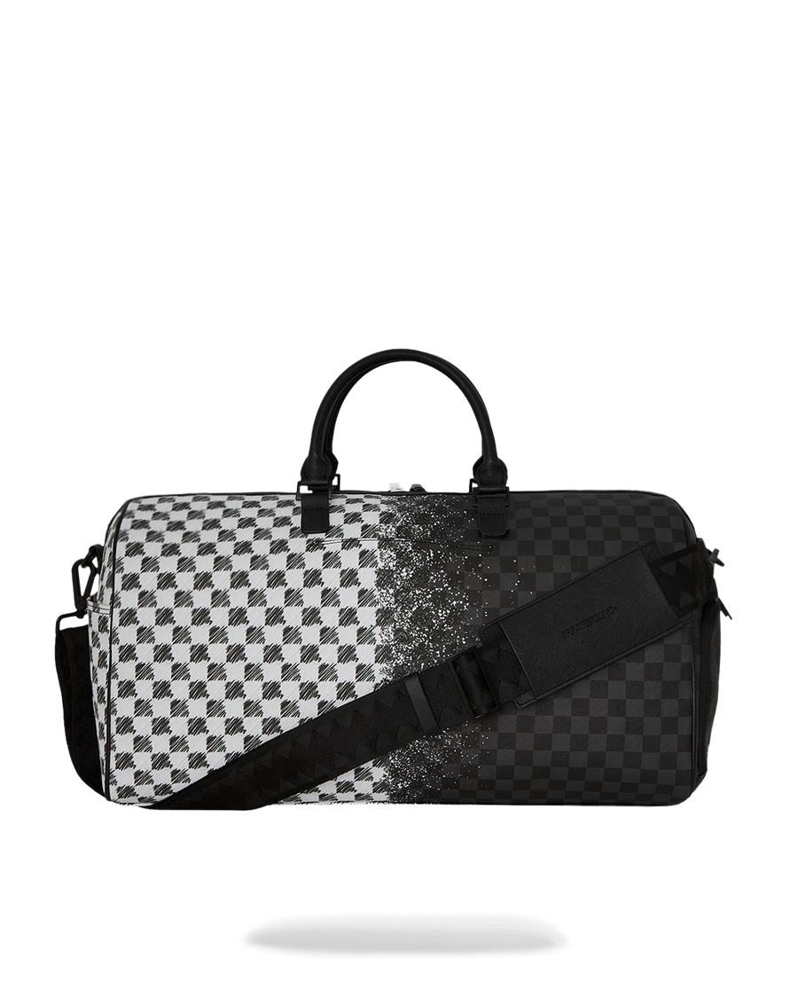 SPRAYGROUND® DUFFLE SCRIBBLE DRIBBLE CHECK DUFFLE