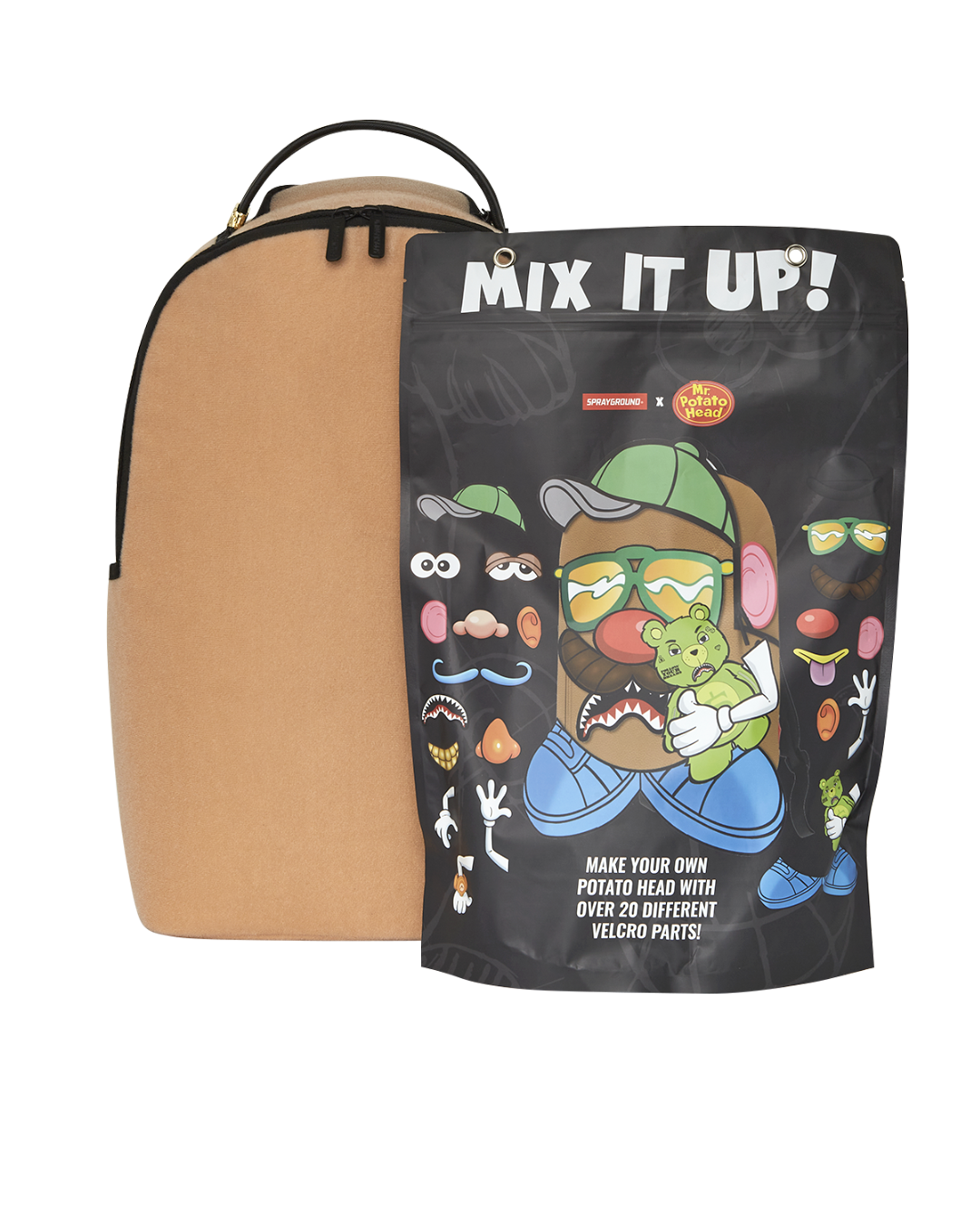 SPRAYGROUND® BACKPACK MR. POTATO HEAD VELCRO PATCH MIX-IT-UP DLXSV BACKPACK