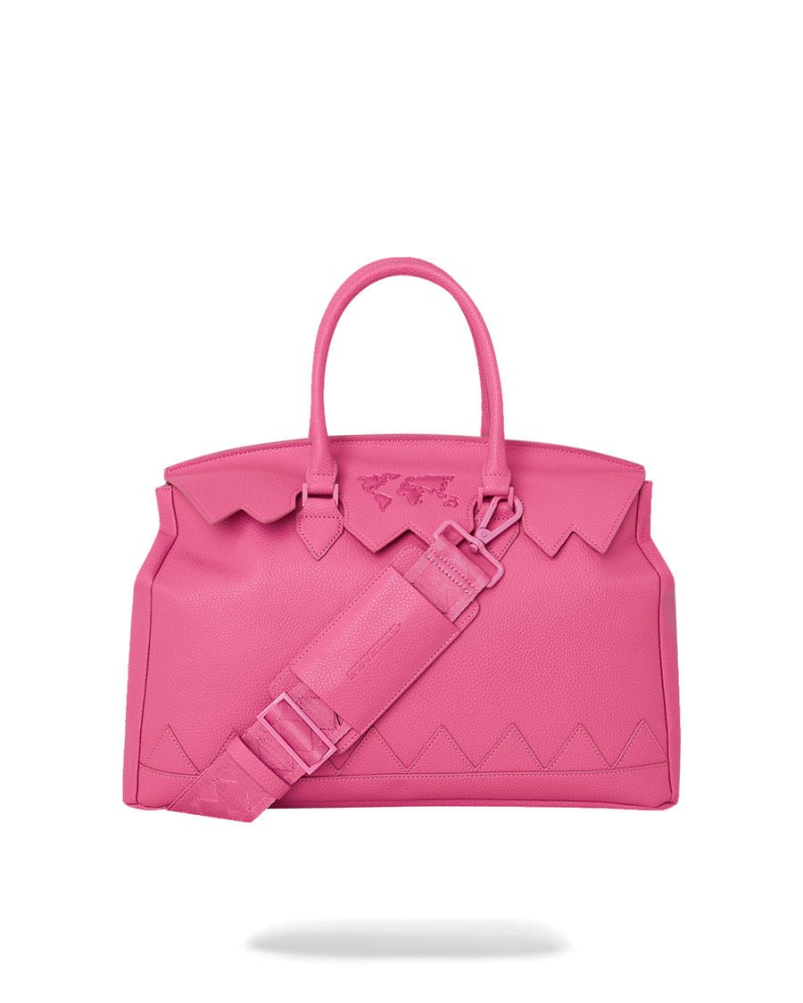SPRAYGROUND® HANDBAG JAMES GLOBAL PINK SPIRKIN HANDBAG