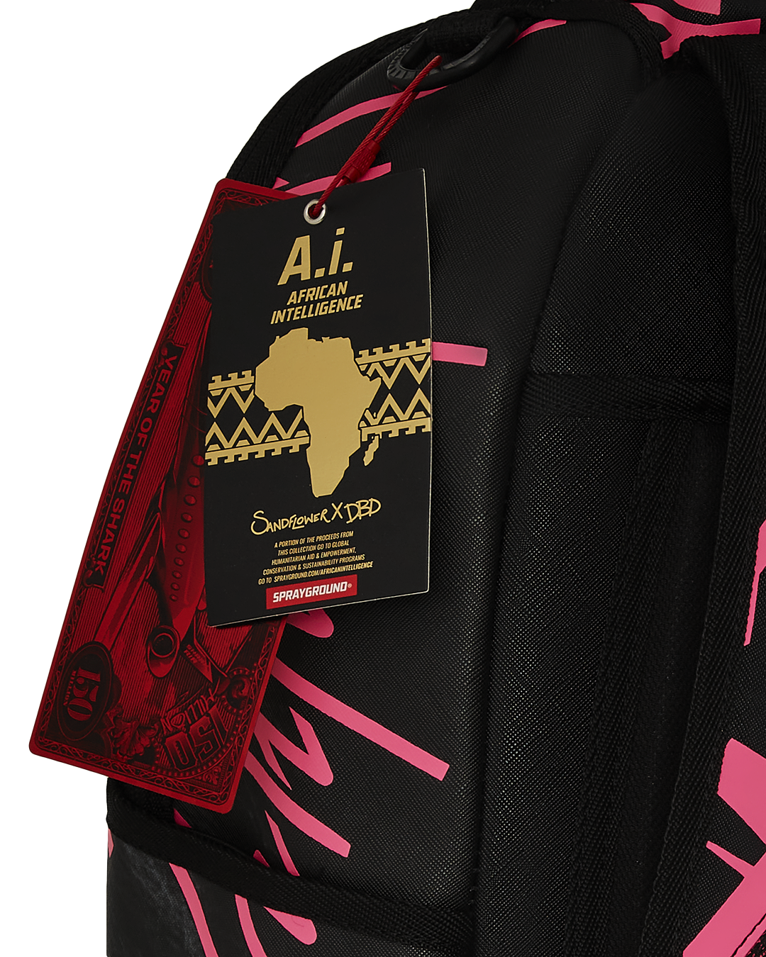 SPRAYGROUND® BACKPACK A.I. AFRICAN INTELLIGENCE PRIDE AND POWER BACKPACK - SANDFLOWER COLLAB