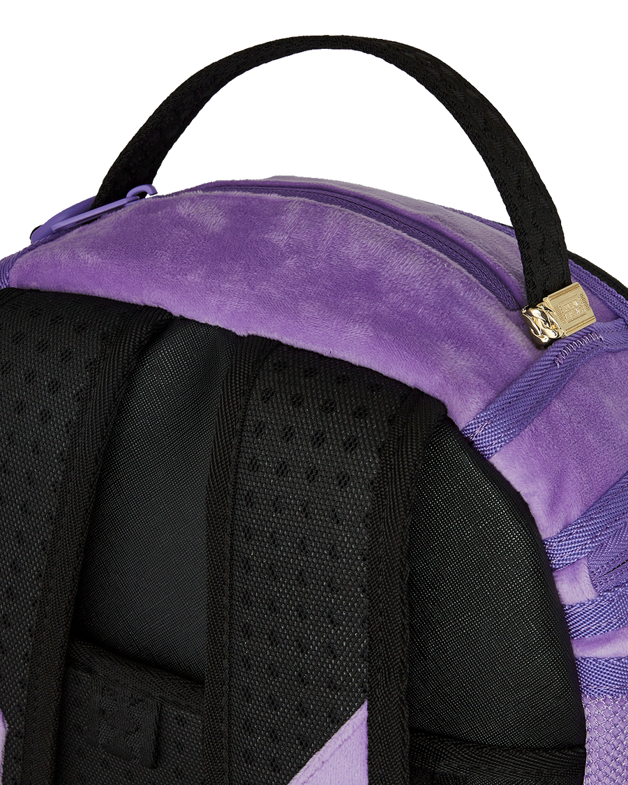 SPRAYGROUND® BACKPACK NOOO WAY!!! A REVERSIBLE BACKPACK - PURPLE VELOUR TO OG SHARKS IN PARIS BACKPACK