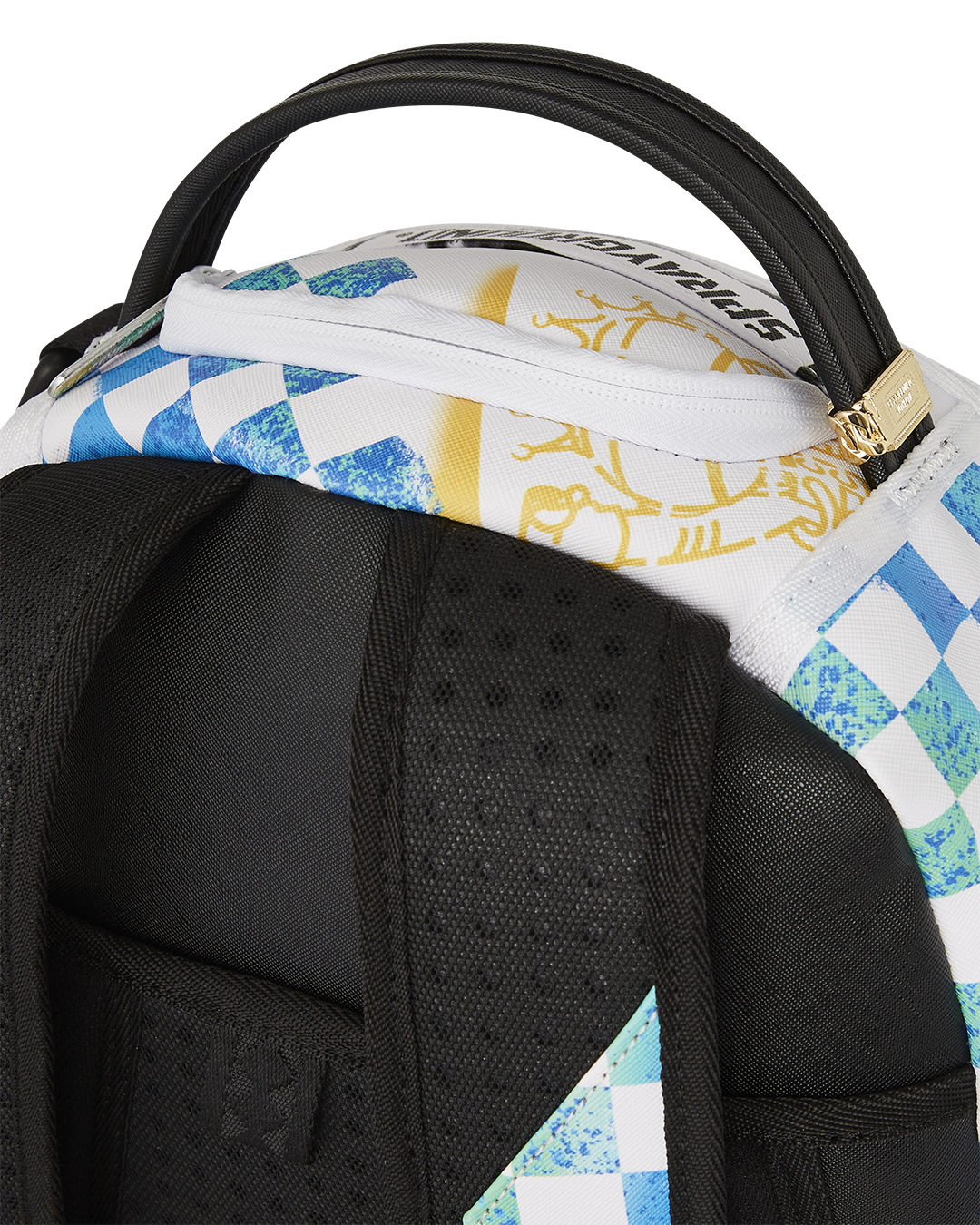 SPRAYGROUND® BACKPACK SHARK CENTRAL STENCILS WHITE DLXSV BACKPACK