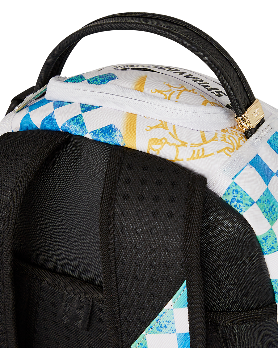 SPRAYGROUND® BACKPACK SHARK CENTRAL STENCILS WHITE DLXSV BACKPACK