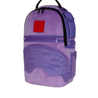 SPRAYGROUND® BACKPACK NOOO WAY!!! A REVERSIBLE BACKPACK - PURPLE VELOUR TO OG SHARKS IN PARIS BACKPACK