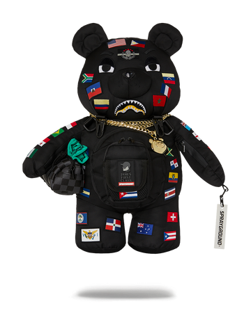 SPRAYGROUND® BACKPACK JAMES FLAGS MONEY BEAR BACKPACK
