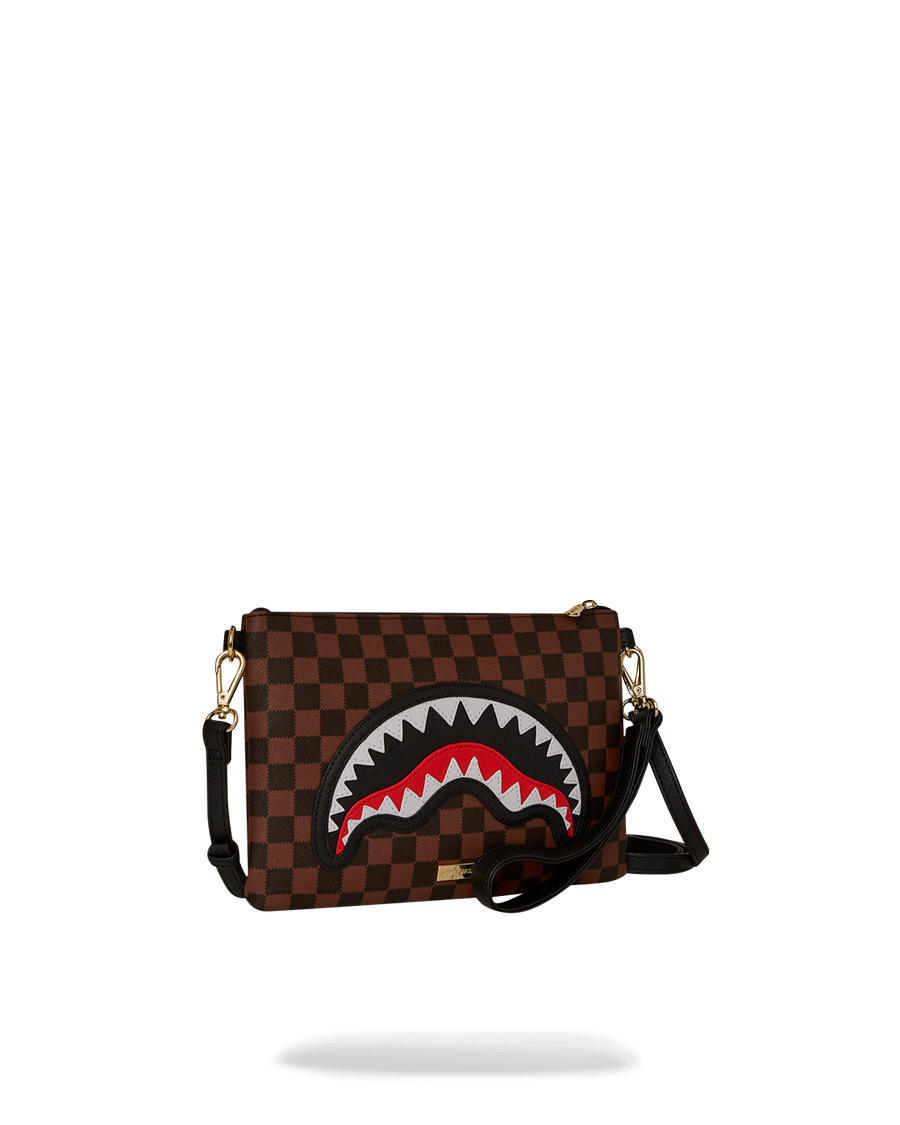 SPRAYGROUND® POUCHETTE SAWTOOTH SHARKS IN PARIS CROSSOVER CLUTCH