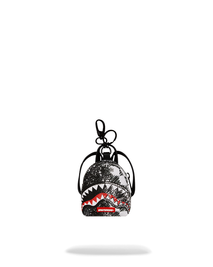 SPRAYGROUND® KEYCHAIN SCRIBBLE DRIBBLE CHECK BACKPACK KEYCHAIN