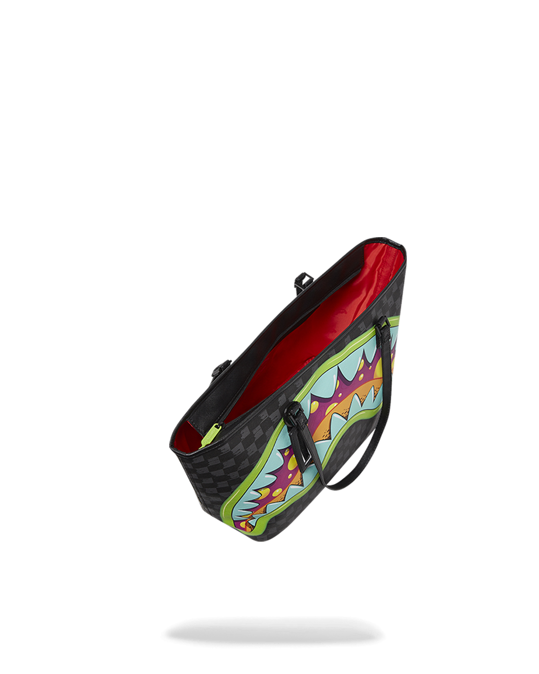 Sprayground Slime Takeover - Zaino in ecopelle nera, tracolla regolabile, tasche multiple Sprayground Slime Takeover - Zaino in ecopelle nera, tracolla regolabile, tasche multiple