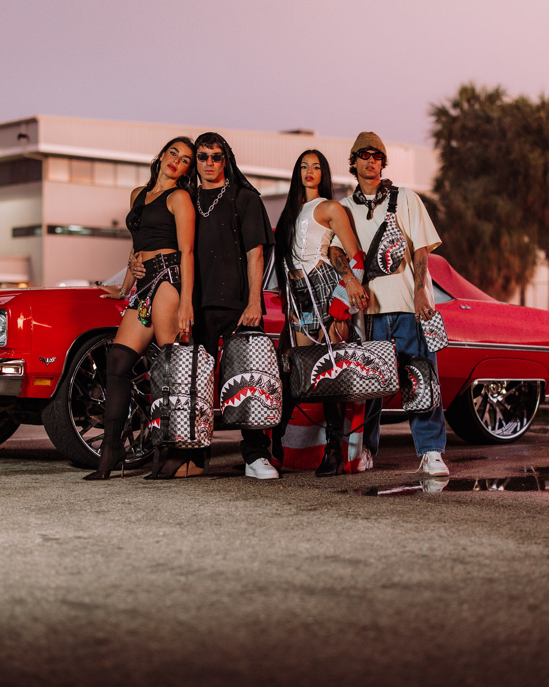 SPRAYGROUND® DUFFLE SCRIBBLE DRIBBLE CHECK DUFFLE