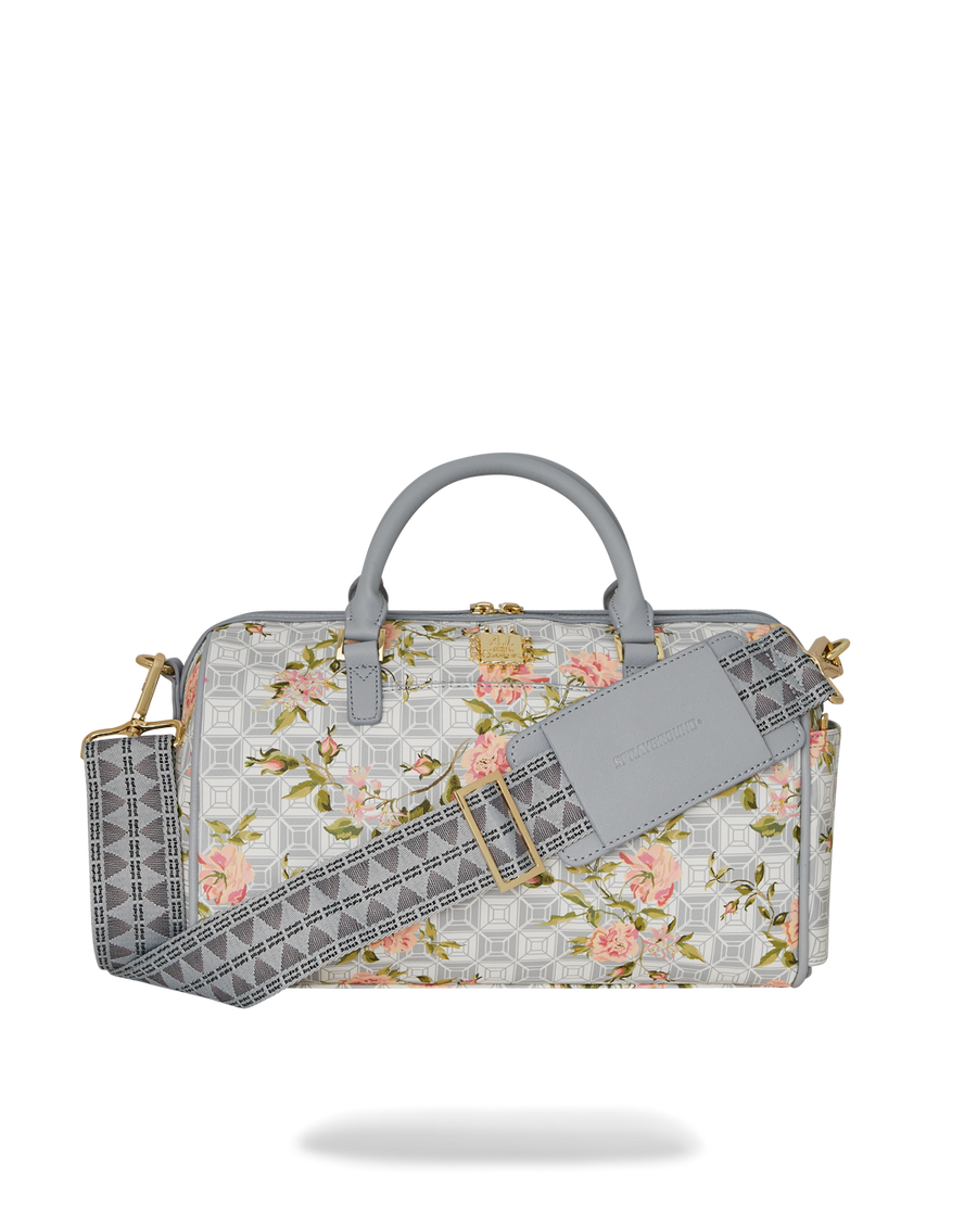 SPRAYGROUND® DUFFLE A.I. AFRICAN INTELLIGENCE ELEGANT ENERGY MINI DUFFLE - SANDFLOWER COLLAB