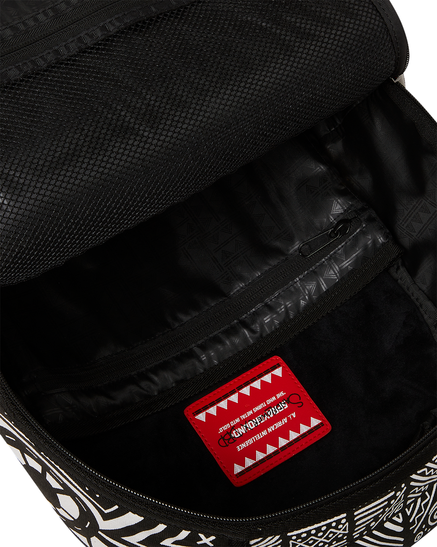 SPRAYGROUND® BACKPACK A.I. AFRICAN INTELLIGENCE THE SKYHAWK BACKPACK - SANDFLOWER COLLAB