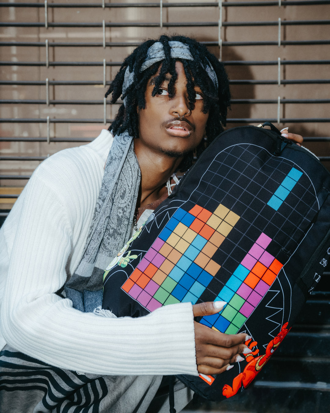 SPRAYGROUND® BACKPACK TETRIS WITH DIABLO AND MONEY BEAR BACKPACK