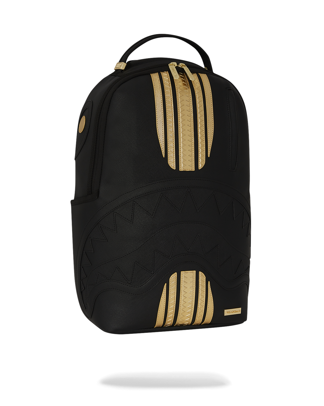 SPRAYGROUND® BACKPACK GOLD AND BLACK RACING STRIPES BACKPACK
