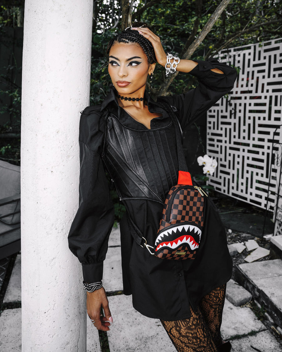 SPRAYGROUND® SLING SAWTOOTH SHARKS IN PARIS ONE-STRAP SLING