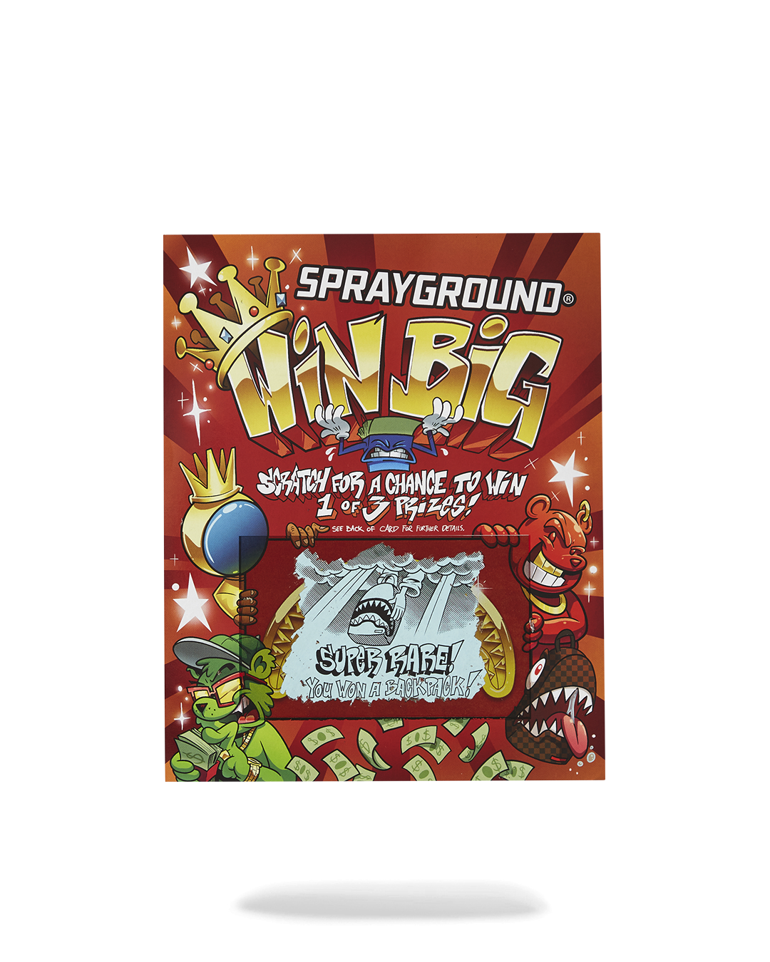 SPRAYGROUND® BACKPACK BIG MONEY BIG MONEY (WITH SCRATCH OFF PLAYING CARD) BACKPACK