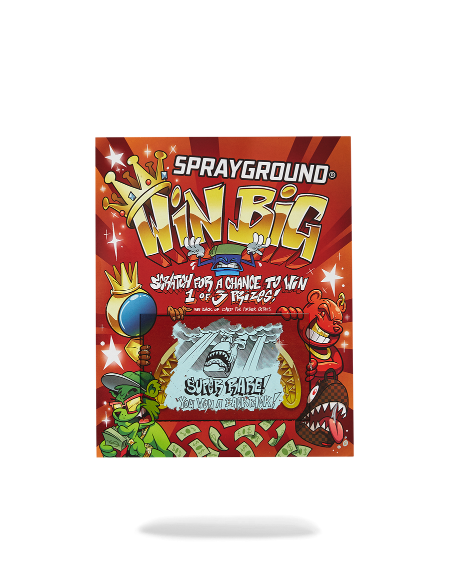 SPRAYGROUND® BACKPACK BIG MONEY BIG MONEY (WITH SCRATCH OFF PLAYING CARD) BACKPACK