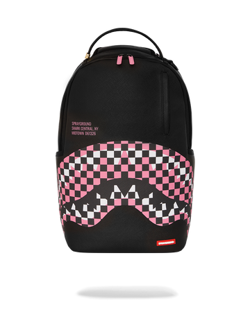 SPRAYGROUND® BACKPACK SHARK CENTRAL BREAKUP CHECK SORBET GREY BACKPACK