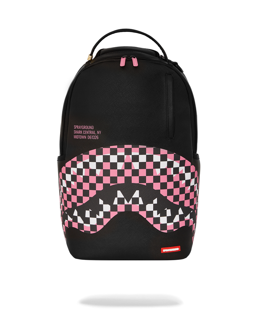 SPRAYGROUND® BACKPACK SHARK CENTRAL BREAKUP CHECK SORBET GREY BACKPACK