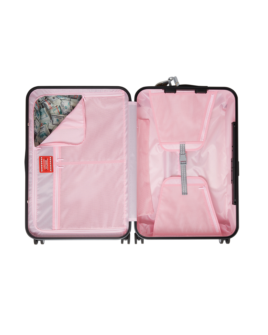 SPRAYGROUND® LUGGAGE A.I. AFRICAN INTELLIGENCE ELEGANT ENERGY FULL SIZE LUGGAGE - SANDFLOWER COLLAB