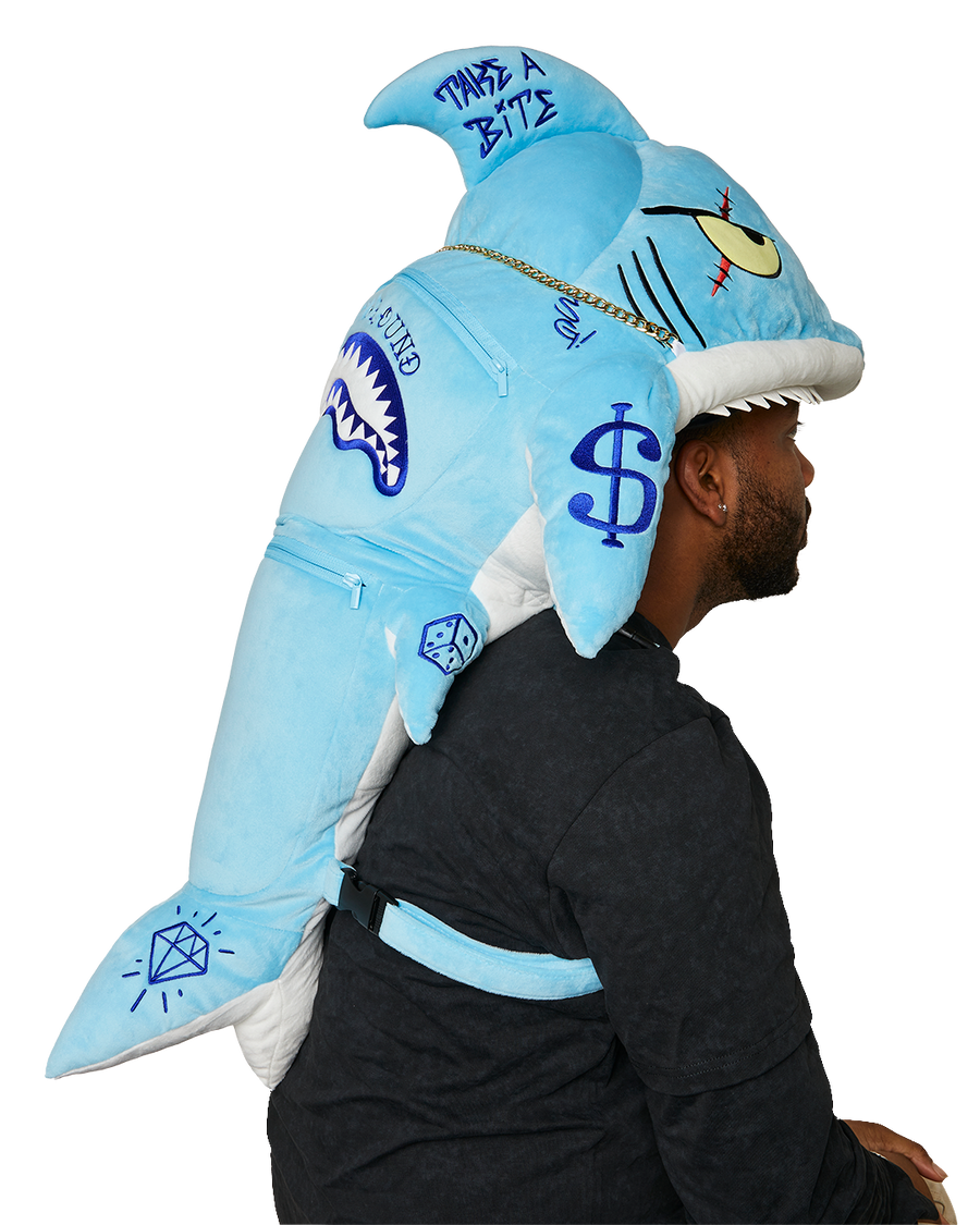 SPRAYGROUND® BACKPACK STUFFED SAVAGE HOODY BACKPACK SHARK