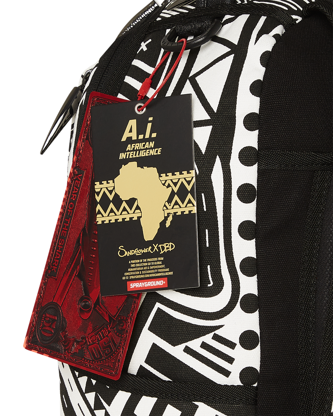 SPRAYGROUND® BACKPACK A.I. AFRICAN INTELLIGENCE THE SKYHAWK BACKPACK - SANDFLOWER COLLAB