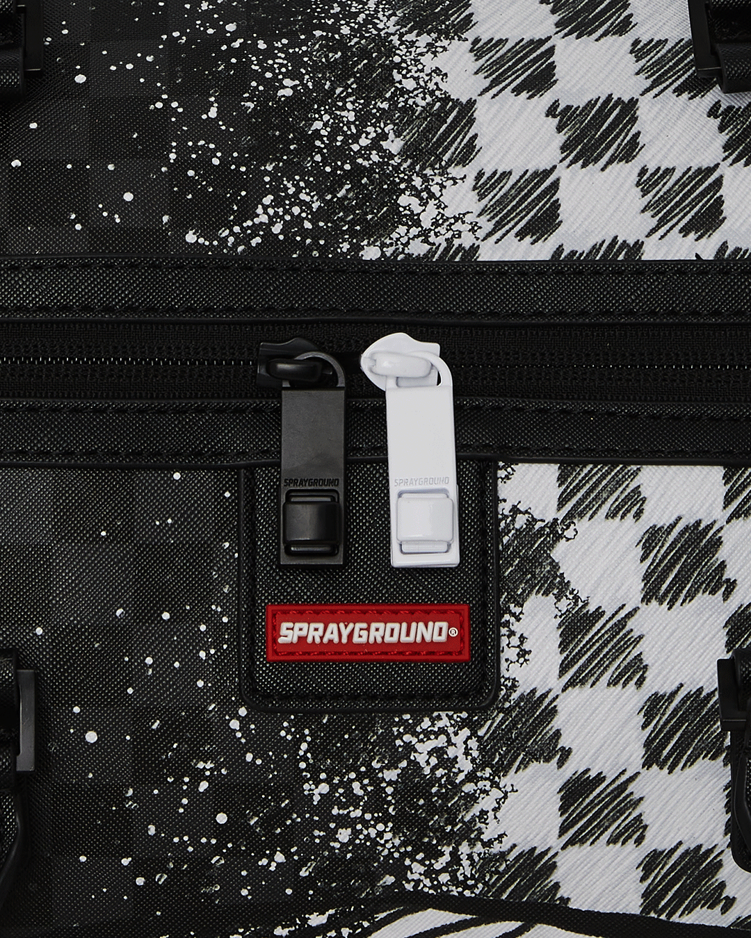 SPRAYGROUND® DUFFLE SCRIBBLE DRIBBLE CHECK DUFFLE