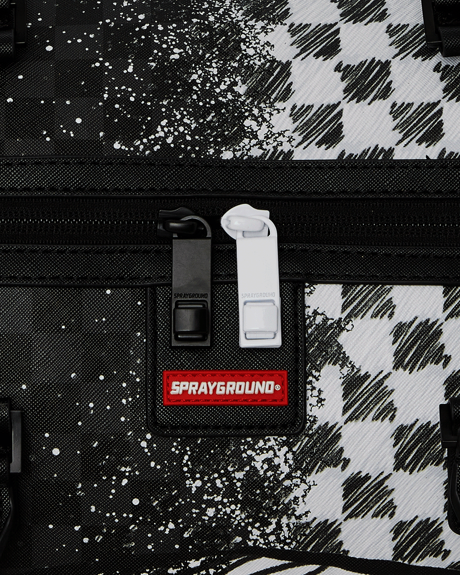 SPRAYGROUND® DUFFLE SCRIBBLE DRIBBLE CHECK DUFFLE