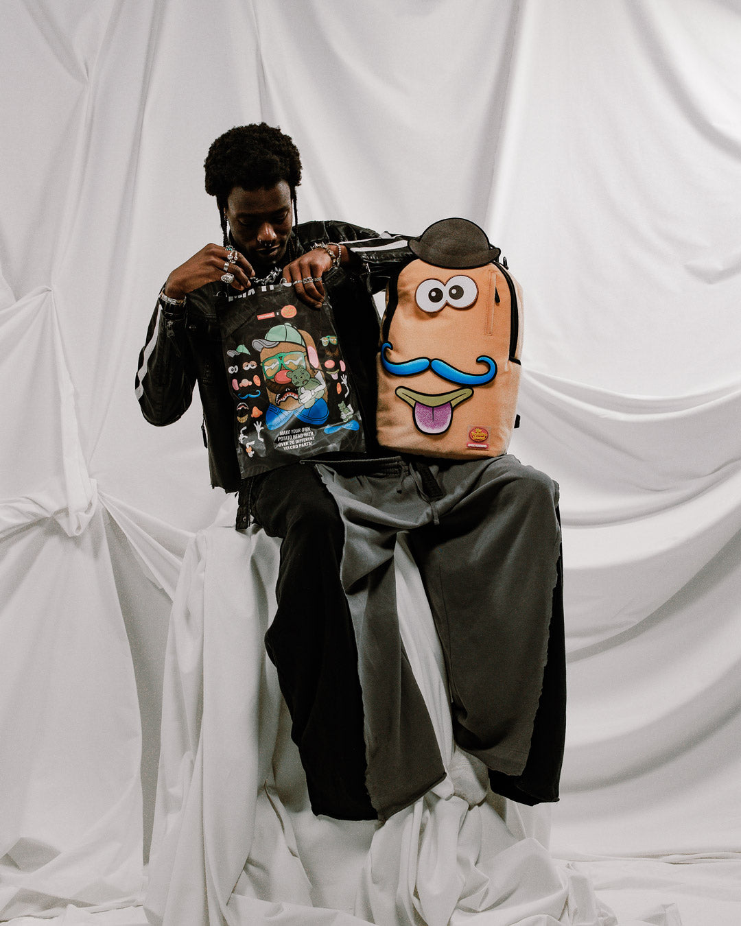SPRAYGROUND® BACKPACK MR. POTATO HEAD VELCRO PATCH MIX-IT-UP DLXSV BACKPACK