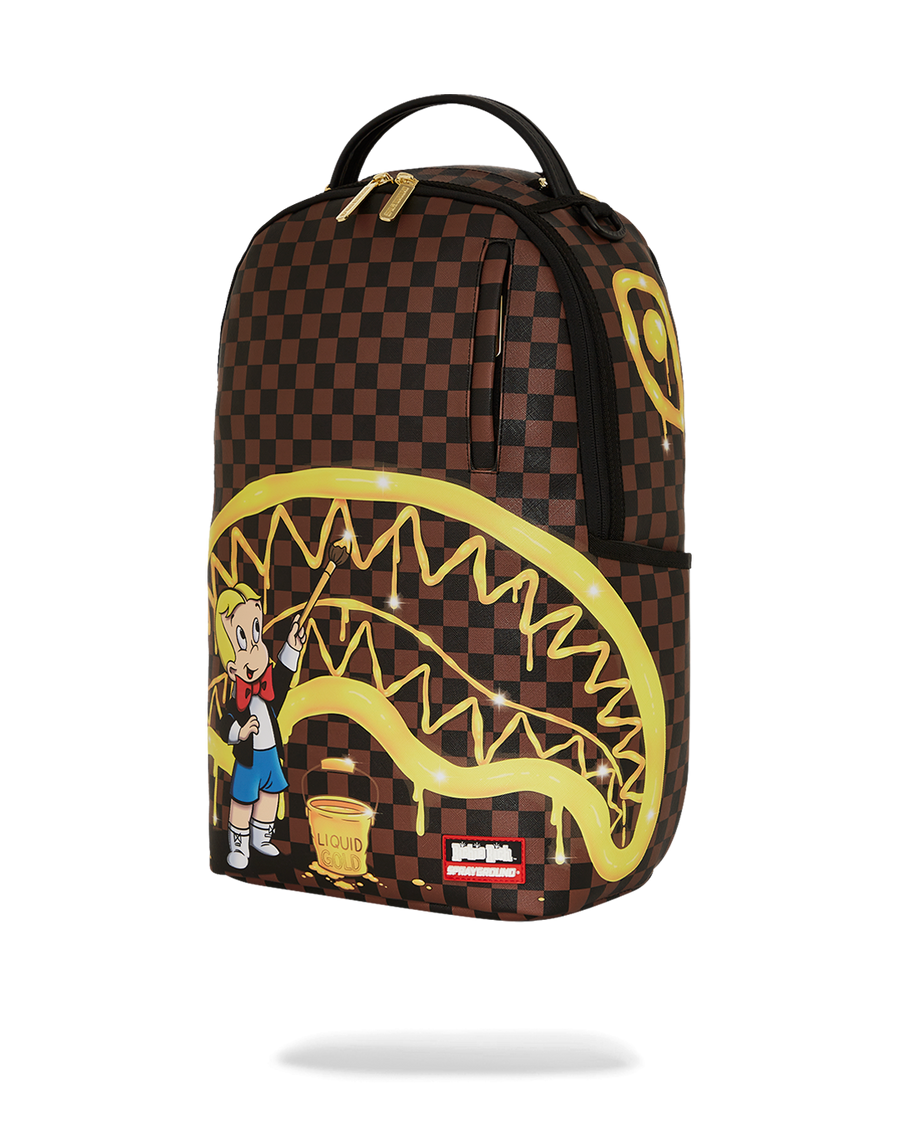 SPRAYGROUND® BACKPACK RICHIE RICH PAINT THE SHARK GOLD BACKPACK