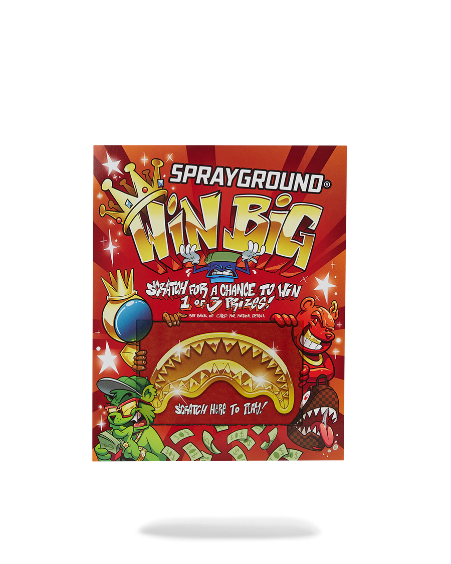 SPRAYGROUND® SCRATCH OFF SCRATCH OFF PLAYING CARD - WIN A BACKPACK, MONEYBEAR OR LUGGAGE!