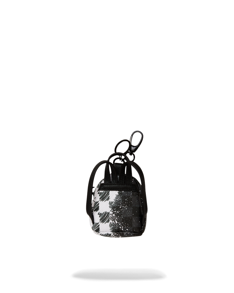 SPRAYGROUND® KEYCHAIN SCRIBBLE DRIBBLE CHECK BACKPACK KEYCHAIN