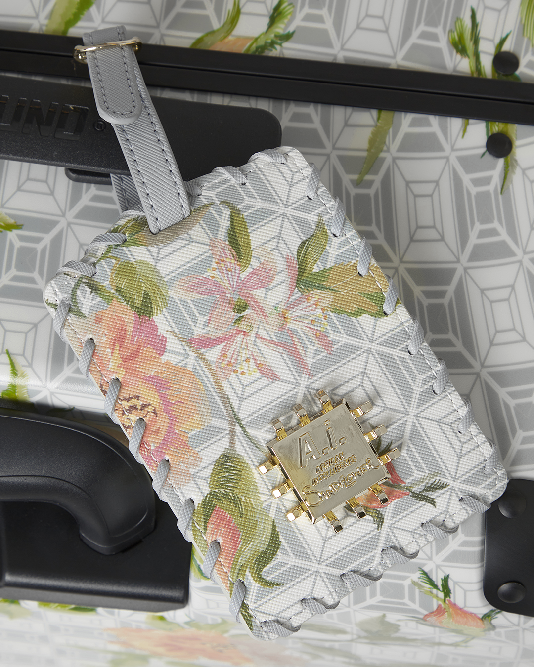 SPRAYGROUND® LUGGAGE A.I. AFRICAN INTELLIGENCE ELEGANT ENERGY FULL SIZE LUGGAGE - SANDFLOWER COLLAB