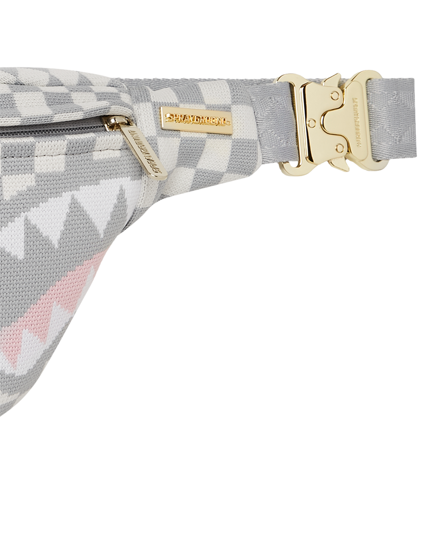 SPRAYGROUND® CROSSBODY KNIT SHARKS IN PARIS IN CREAM SAVVY CROSSBODY