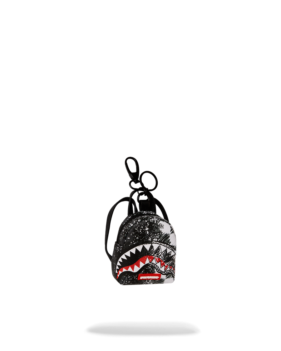 SPRAYGROUND® KEYCHAIN SCRIBBLE DRIBBLE CHECK BACKPACK KEYCHAIN