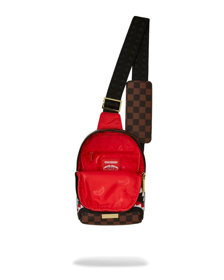 SPRAYGROUND® SLING SAWTOOTH SHARKS IN PARIS ONE-STRAP SLING