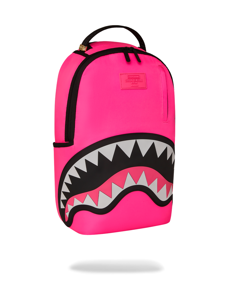 SPRAYGROUND® BACKPACK SHARK CENTRAL NYLON HOT PINK
