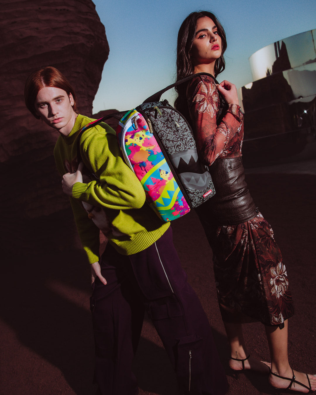 SPRAYGROUND® BACKPACK TWINS CHAOS SPLIT 2 BAGS BACKPACK