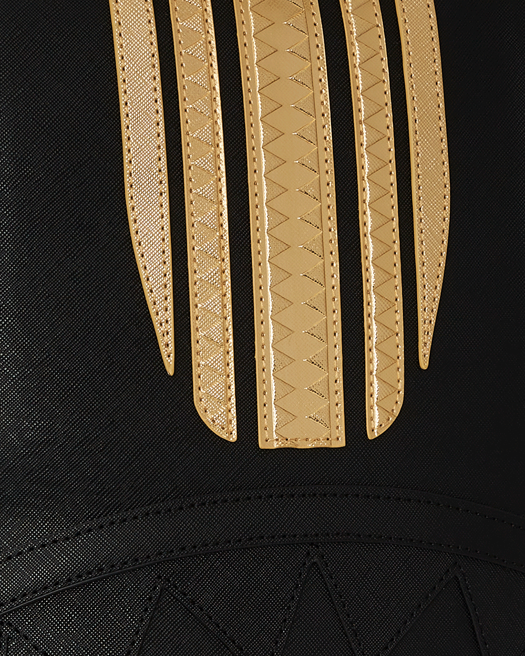 SPRAYGROUND® BACKPACK GOLD AND BLACK RACING STRIPES BACKPACK