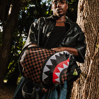 SPRAYGROUND® BACKPACK NOOO WAY!!! A REVERSIBLE BACKPACK - PURPLE VELOUR TO OG SHARKS IN PARIS BACKPACK