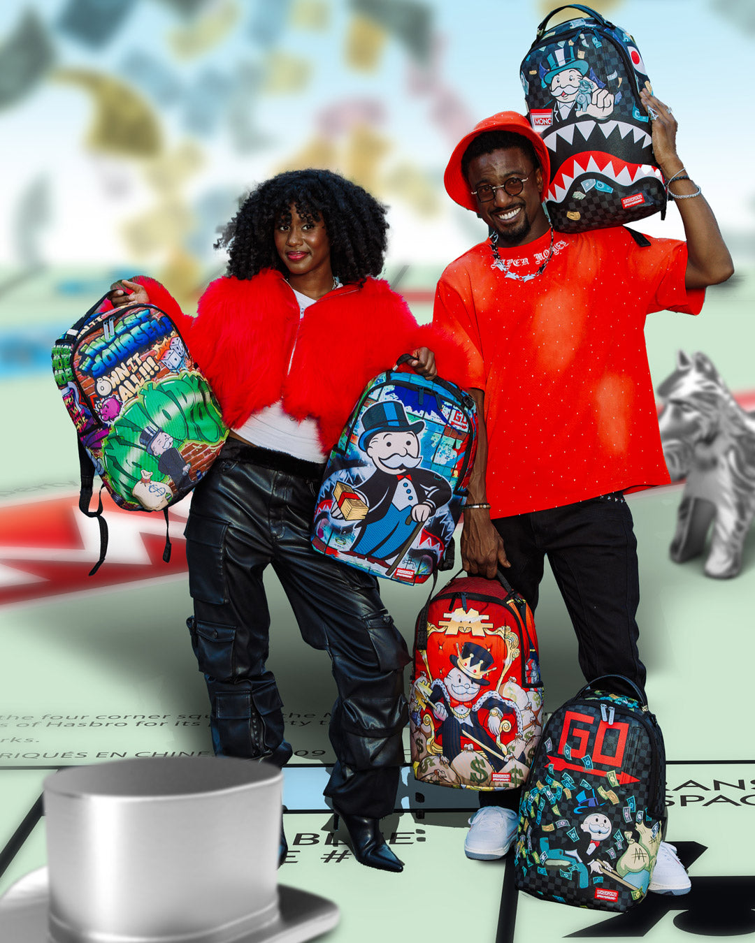 MONOPOLY SHARK RICH BACKPACK