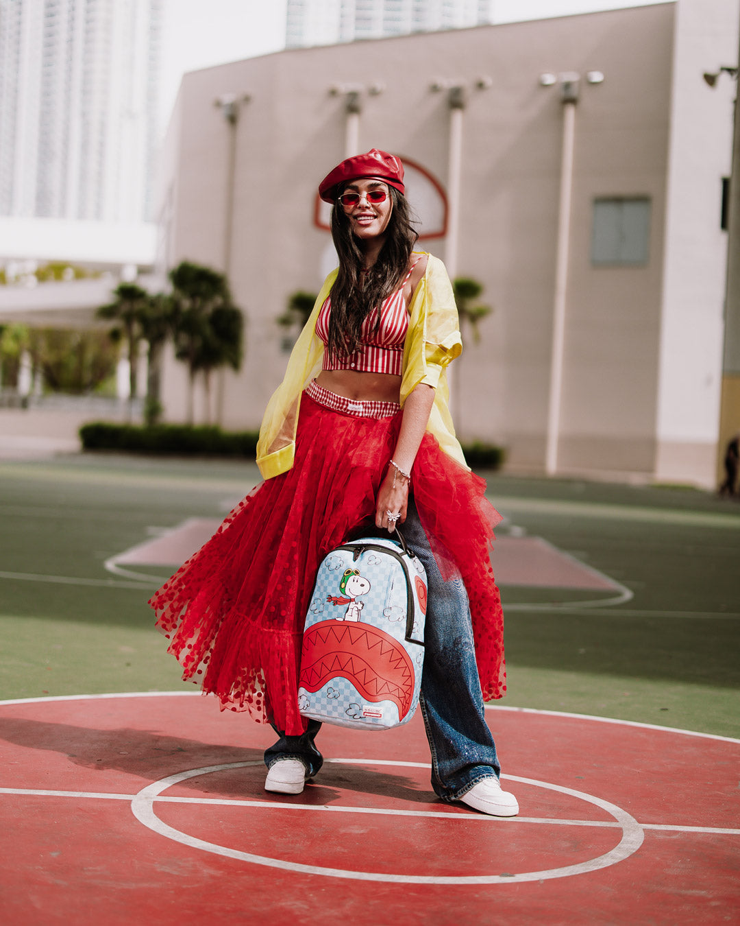 SPRAYGROUND® BACKPACK SNOOPY PILOT SHARK DLXSV BACKPACK