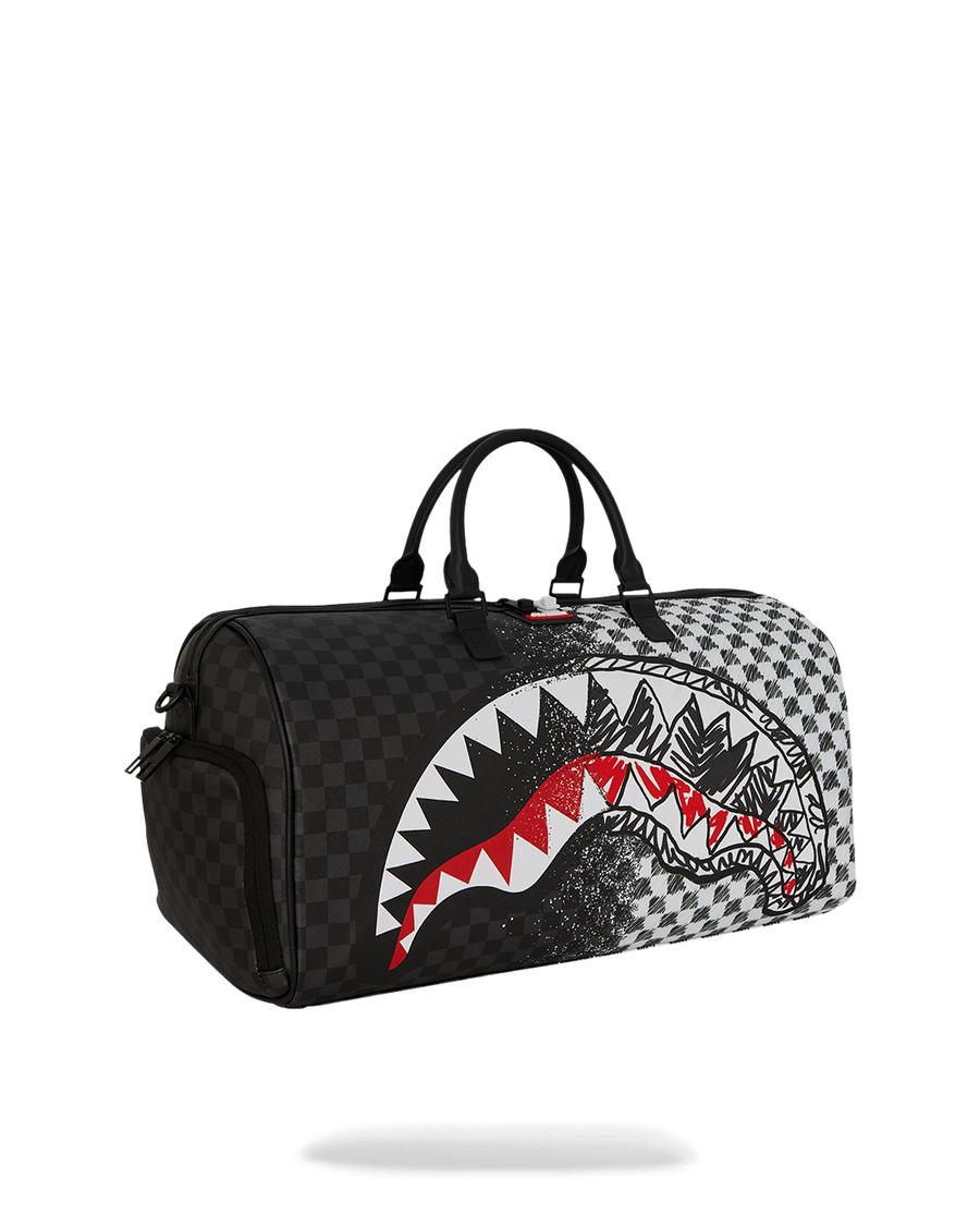 SPRAYGROUND® DUFFLE SCRIBBLE DRIBBLE CHECK DUFFLE