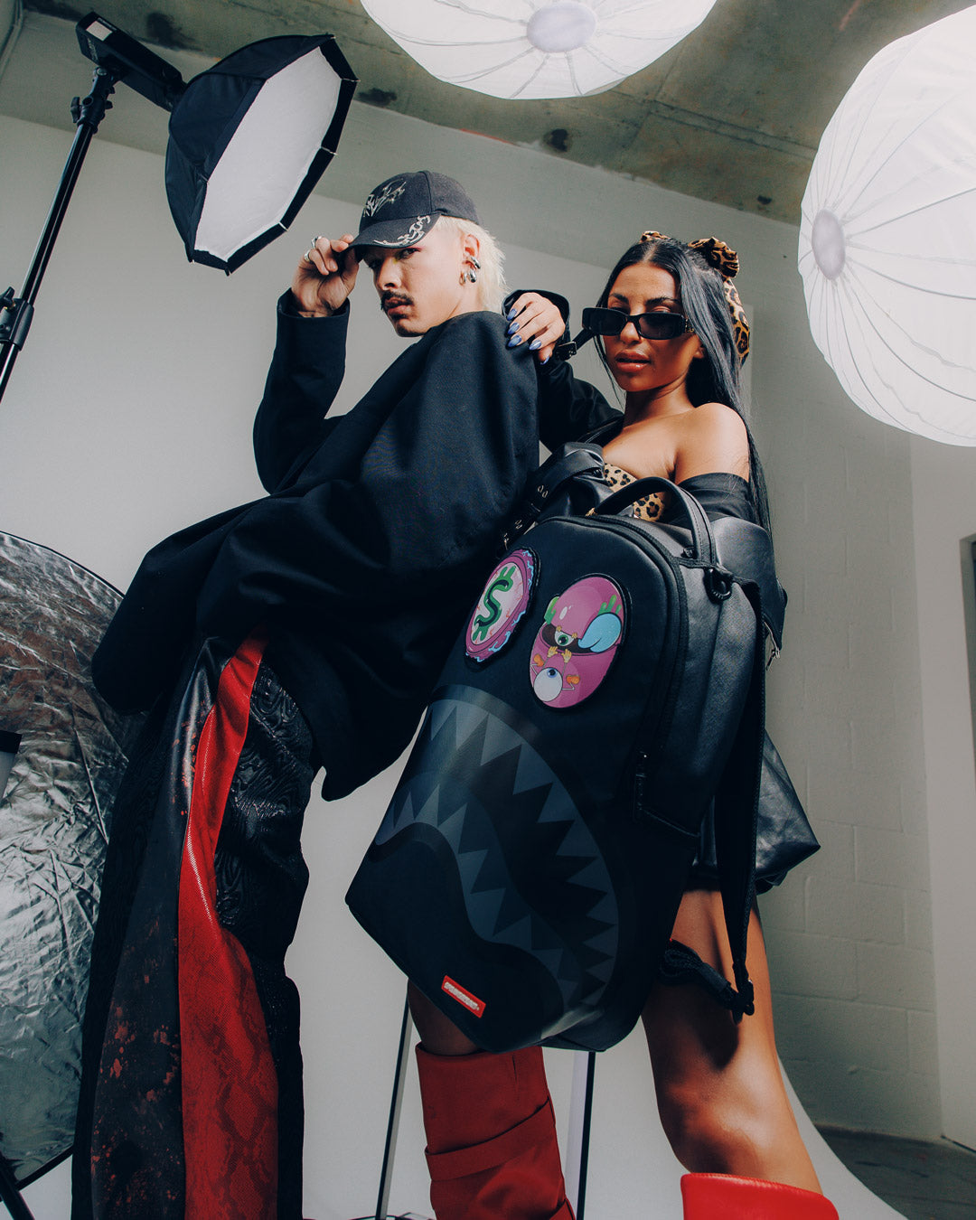 SPRAYGROUND® BACKPACK BLACK REMOVABLE EYES DLXSV BACKPACK