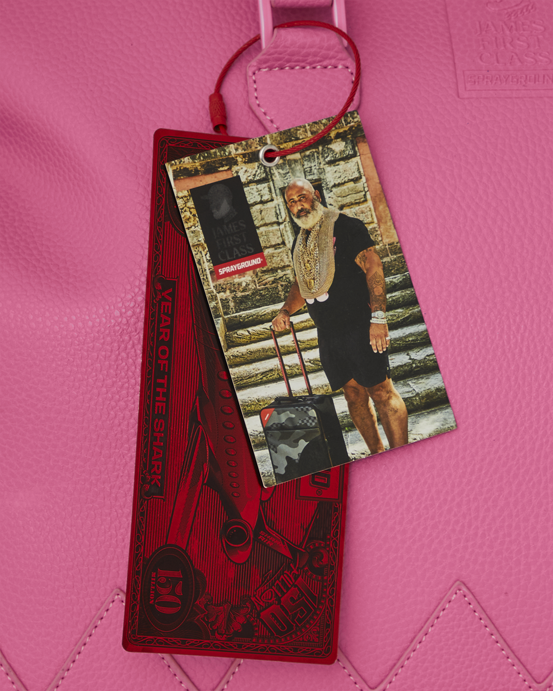 SPRAYGROUND® HANDBAG JAMES GLOBAL PINK SPIRKIN HANDBAG