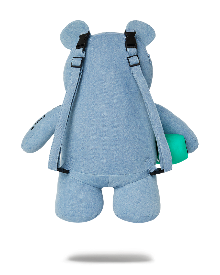 SPRAYGROUND® BACKPACK DENIM SHARK MONEYBEAR TEDDY BEAR