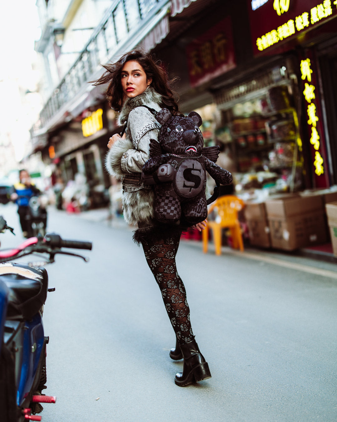 SPRAYGROUND® BACKPACK 3AM CHECK MONEYBEAR BACKPACK