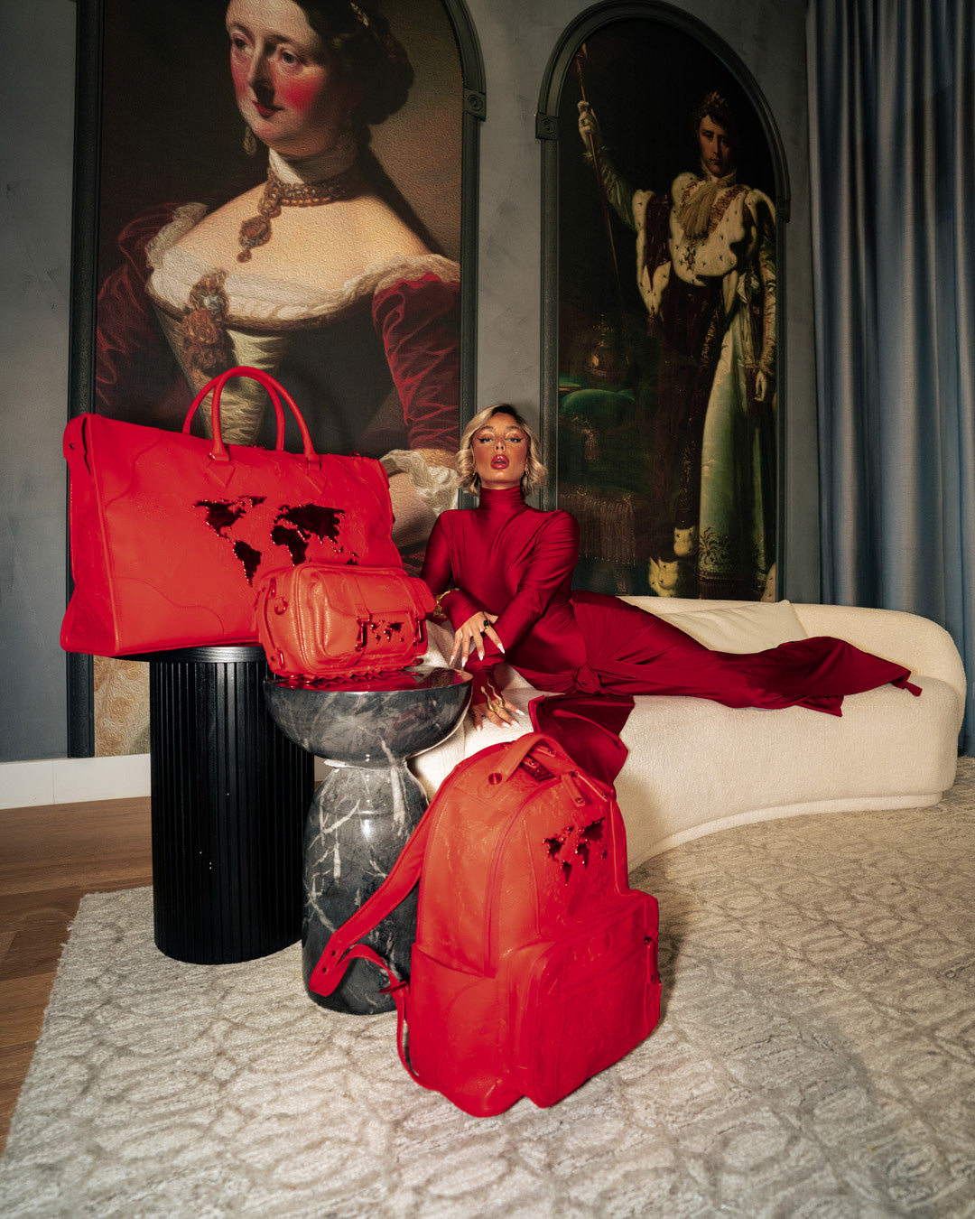 SPRAYGROUND® BACKPACK JAMES GLOBAL RED CHATEAU BACKPACK