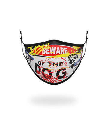 SPRAYGROUND® FASHION MASK ADULT BEWARE OF THE DOG FORM-FITTING FACE MASK